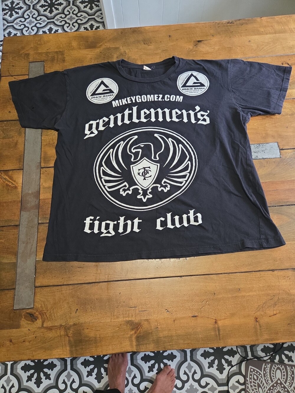 Mikey Gomez Gracie Barra Walkout Shirt XL Gentlemens Fight Club Revgear MMA BJJ